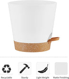 FaithLand 6-Pack White Self Watering Planter Pots - Image 4