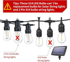 Meconard 48 Pack S14 LED String Light Bulbs, 1 Watt Shatterproof Replacement - Image 2