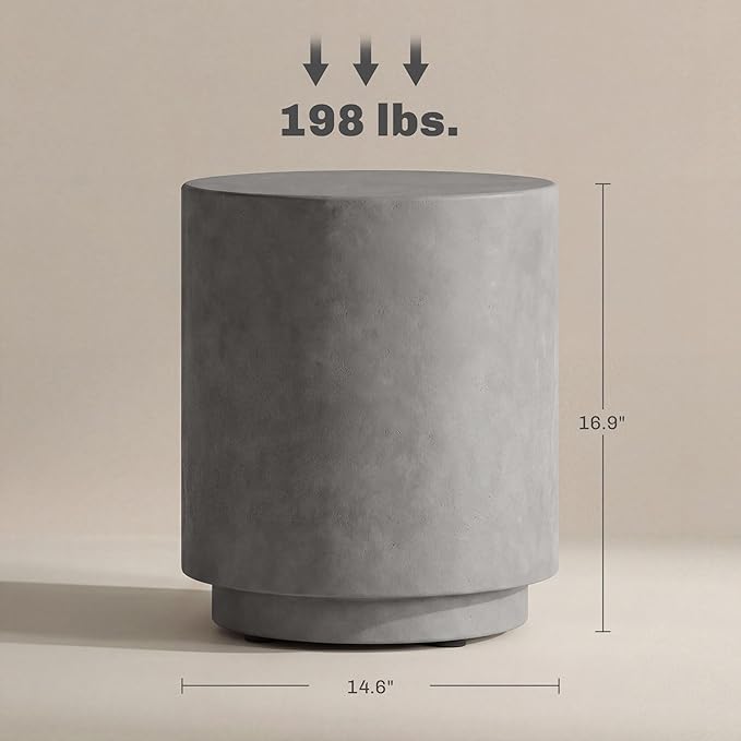 HOMCOM Outdoor Side Table, Round Small End Table - Image 3