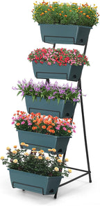 5 Tier Vertical Raised Garden Bed Planter Box, Vertical Raised Bed by Fogein