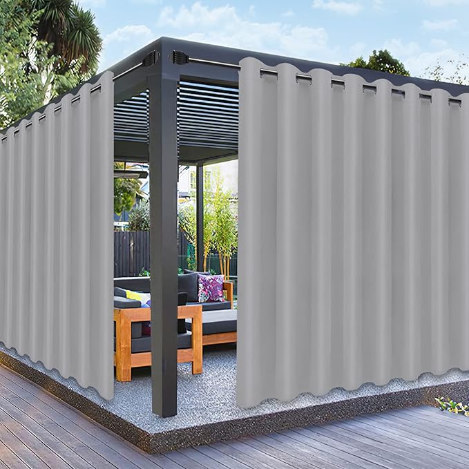 PureFit Outdoor Curtains for Patio Waterproof Weatherproof, UV and Fade by PureFit