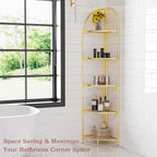 Crofy Foldable 5 Tier Corner Shelf, Metal Corner Plant Stand - Image 6