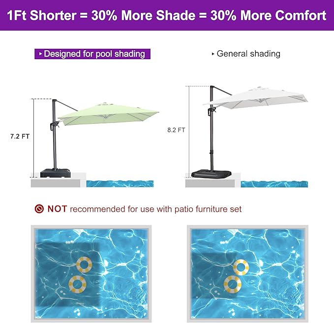 PURPLE LEAF 8' X 8' Patio Umbrella - Image 2