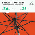 JEAREY 9FT Outdoor Patio Umbrella Outdoor Table Umbrella - Image 5