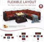NICESOUL 7 Piece Modular Outdoor Furniture Set - Image 4