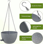 WOUSIWER Self Watering Hanging Planters, 2 Pack 12'' Plastic Pots - Image 5