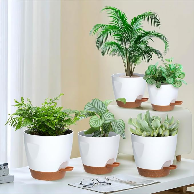 5-Pack Plant Pots with Drainage - Image 6