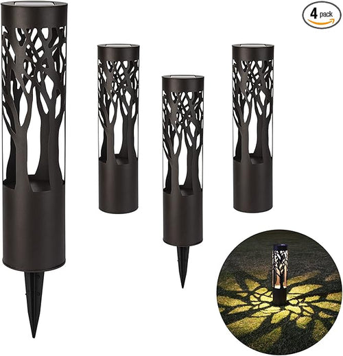 4Pack Solar Pathway Lights Outdoor, Landscape Lighting Dust to Dawn Solar Lights by PUMPSUN