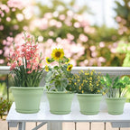 16 inch Plastic-Flower-Pot-for-Indoor-Plants, 4 Pack Large Outdoor Planter Pot - Image 5