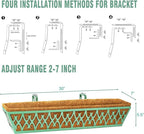 6 Pack 30 Inch Window Boxes Planters Railing Planter Box - Image 5