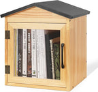 Outdoor Library Outdoor Book Box Storage Small Wooden Cabinet Little Literature by Exttlliy