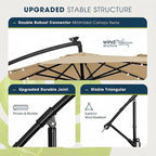 wikiwiki 10ft Solar LED Patio Umbrella - Image 7