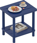 Outdoor Side Table, 2-Tier Small Outdoor Table by LEJANEOYE