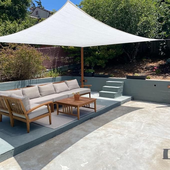 Quictent 20x16ft Rectangular Sun Shade Sail 185G HDPE Canopy 98% UV Block - Image 8