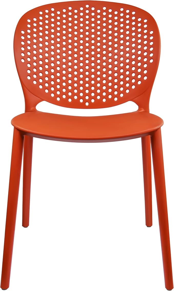 2xhome Set of 4 Patio Dining Chairs | Modern Stackable Outdoor Pool Side Chair - Image 9