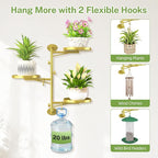 iDavosic.ly Rotating Window Plant Shelves, 3-Tier Metal Wall Stand - Image 4
