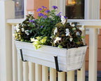 Achla Designs Galvanized Window Flower Box Planter-Cape Cod White-Small - Image 6