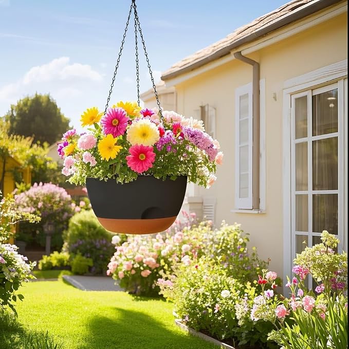 Hanging Planter for Indoor Plants, 10 Inch Self-Watering Hanging Planters - Image 7