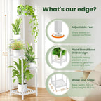 TOSKING 5 Tier Tall Plant Stand Indoor Outdoor, Heavy Duty Corner Shelf - Image 4