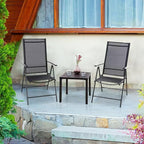 PHI VILLA Indoor Outdoor Small Metal Square Side/End Table, Patio Coffee Bistro - Image 2
