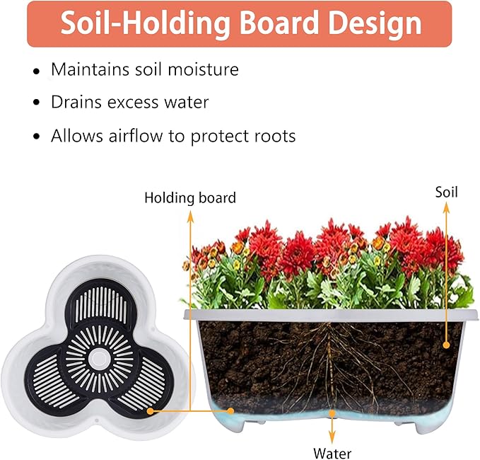 VECELO 5 Tier Vertical Garden Planter, Self Watering Stackable Planters - Image 4