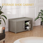 Storage Bench - 2 Doors Waterproof Resin Shoe Bench - Indoor & Outdoor Use - Image 8