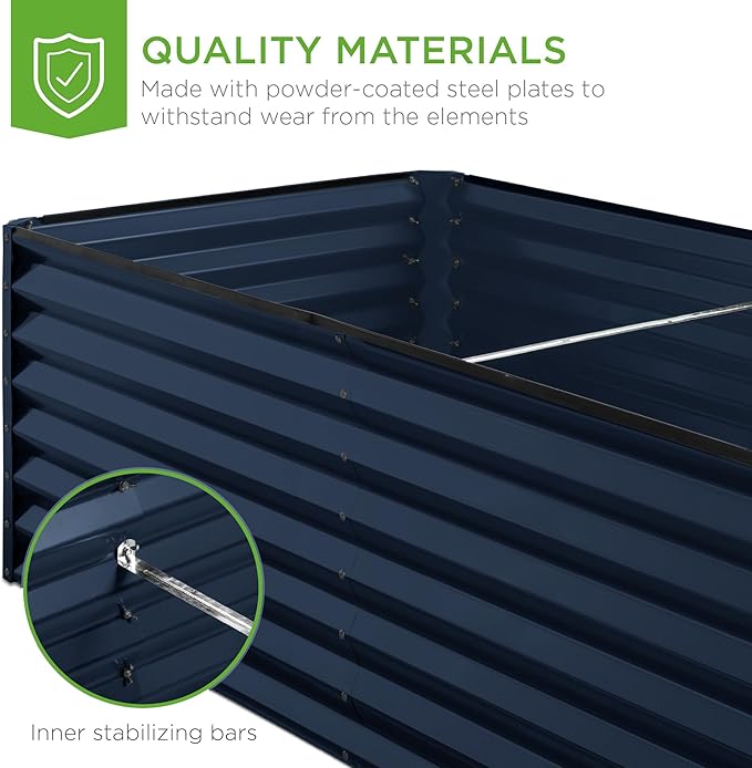 Best Choice Products 6x3x2ft Outdoor Metal Raised Garden Bed, Deep Root Box - Image 6