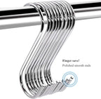 30 Pack 3.7 inch Metal S Hooks Steel S Hooks Plants Hanging Hangers - Image 7