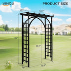 VINGLI 85in Wooden Arbor, Wedding Arch - Image 3