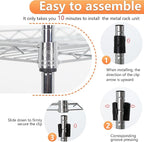 BestOffice | 5-Tier Wire Storage Shelves | 17x12x48 | Chrome | - Image 4