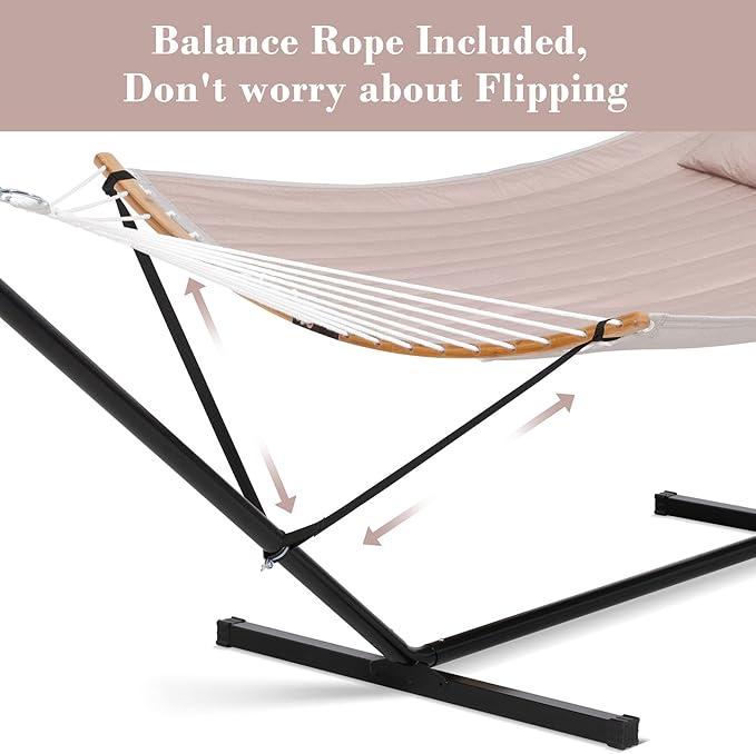 SUNCREAT 55 Inch Large Double Hammock - Image 4