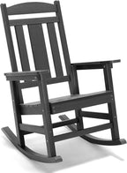 LUE BONA Outdoor Rocking Chairs Set of 4, Weather Resistant HDPS Poly Rocker - Image 8