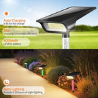 intelamp Solar Spot Light Outdoor Waterproof, 4000mAh RGB + 3 Color LED - Image 3