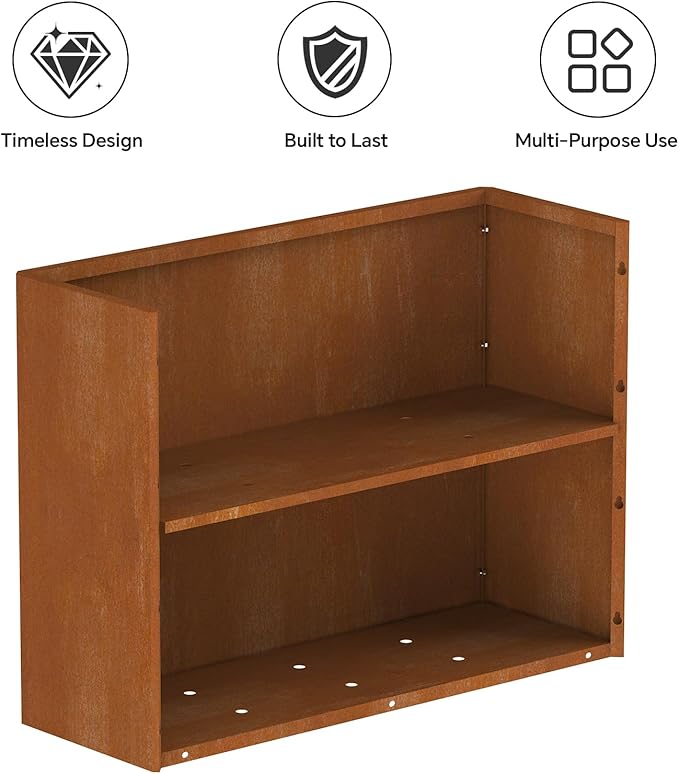 Cor Ten Steel Planters – 32x12x24H Inch Rectangular Planter Box | - Image 4