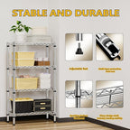 1000 lbs 4 Tier Shelf Metal Storage Shelves Wire Rack Closet Organizers - Image 6