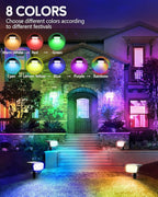 HIBOITEC Solar Spot Lights Outdoor Color Changing 59LED Landscape Lighting - Image 2