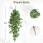 Hollyone 2pcs Artificial Hanging Plants 35.4" Fake Ivy Vine Faux Ivy Leaves - Image 2