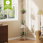 BMOSU Plant Stand with Hooks Indoor Outdoor Corner Tall Plant Stand Heavy-Duty - Image 4