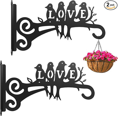 2-Pack Aesthetic Plant Hangers Outdoor and Indoor – 10 Inch Metal Hanging Plant by RANRTI