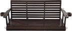 Fortune Candy Wooden Porch Swing 3-Seater, High Backrest and Deep Seat - Image 9