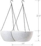 13 inch Large Hanging Planters Plant Pots - Image 2