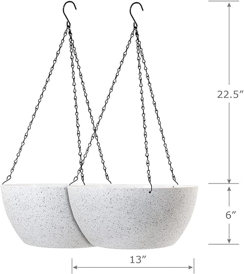 13 inch Large Hanging Planters Plant Pots - Image 2