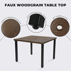 Grand patio 5-Piece Outdoor Dining Set, 4 Leather-Look Wicker Swivel Patio - Image 7