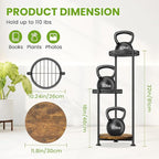 3 Tier Large Plant Stand Indoor Outdoor Clearance 10in Wide Metal Wood Plant - Image 3