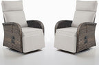 Belord Dual-Adjust Outdoor Swivel Recliner Chair – Reclining Patio Chair by Belord