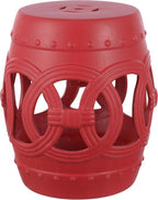 JONATHAN Y TBL1022C Lucky Coins 16" Chinese Ceramic Drum Indoor/Outdoor Garden by JONATHANY