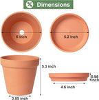 Orceler 6 inch Terracotta & Clay Pots - Image 2