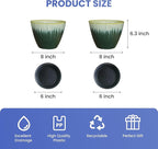 Pack of 2 Flower Pots, Plastic Plant Pots - Image 2