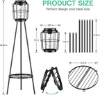 Solar Lights with Plant Stand, Outdoor Floor Lamp, Waterproof Solar LED Edison - Image 4