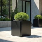Large Metal Square Planter 24" L x 24" W x 24" H, Heavy Duty Black Large - Image 5